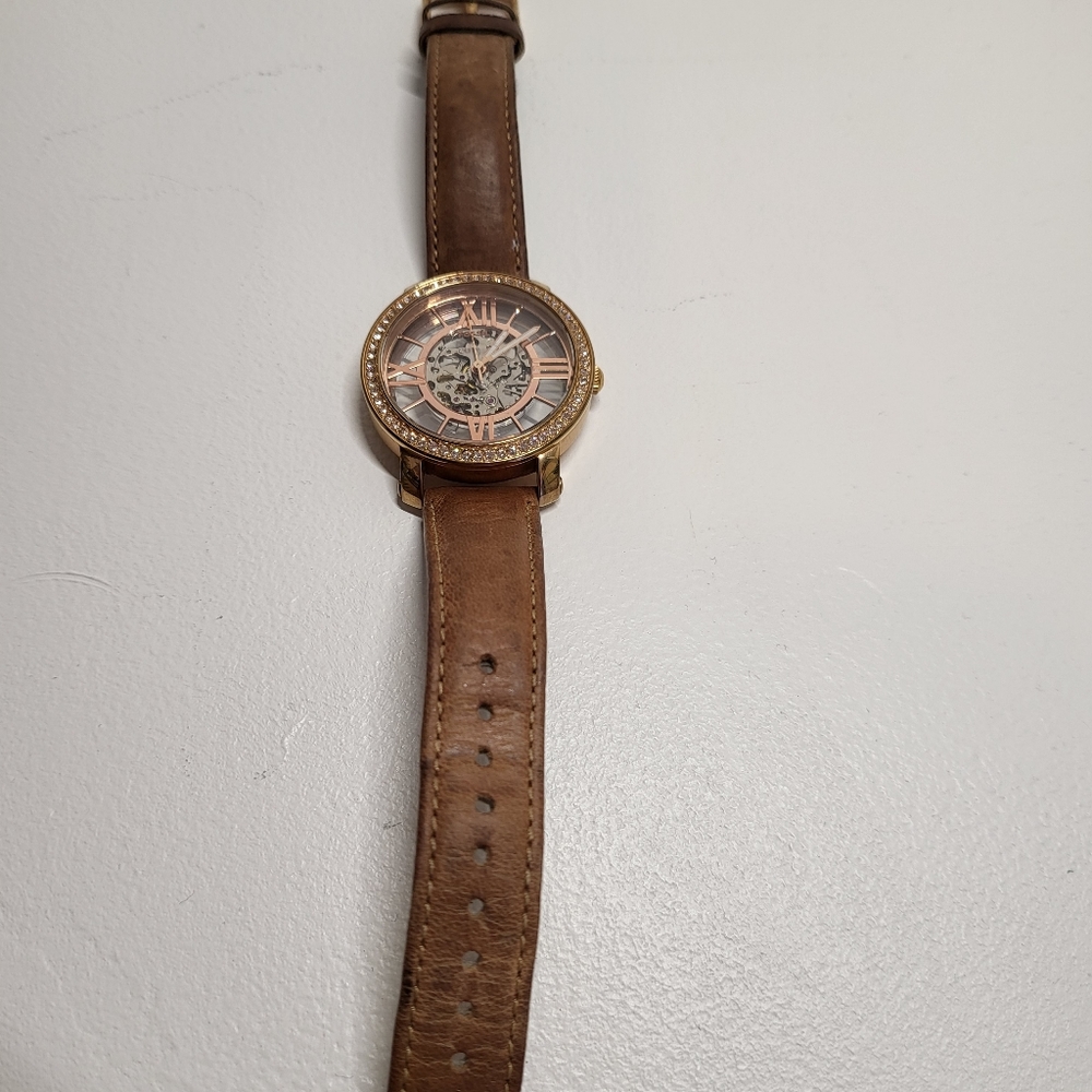 Ladies Fossil Automatic Watch With Tan Leather Ba… - image 5